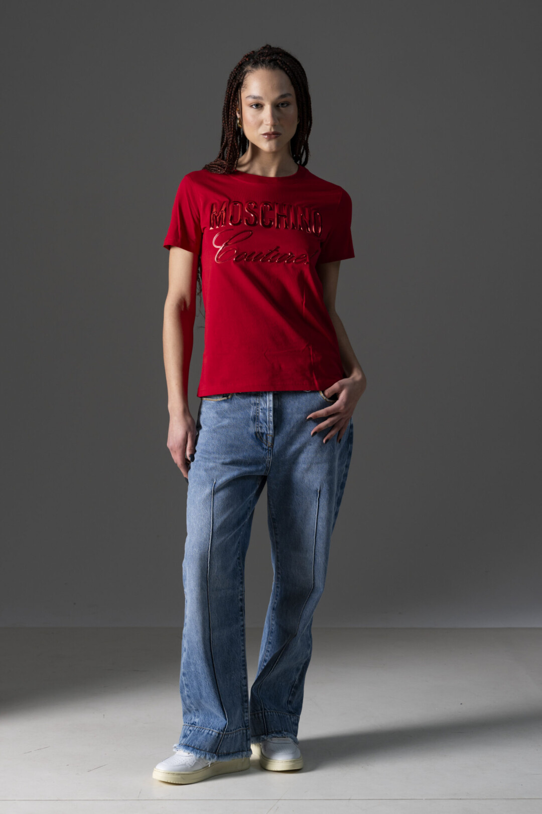 Moschino T shirt con Logo in rilievo