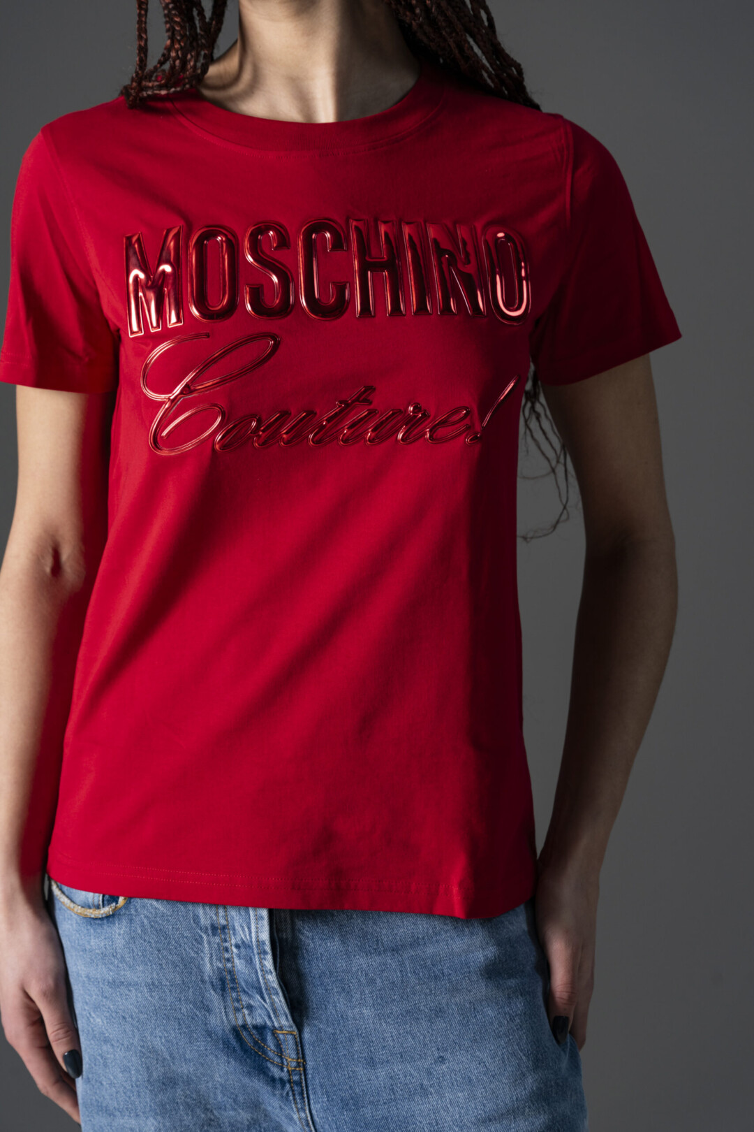 Moschino T shirt con Logo in rilievo