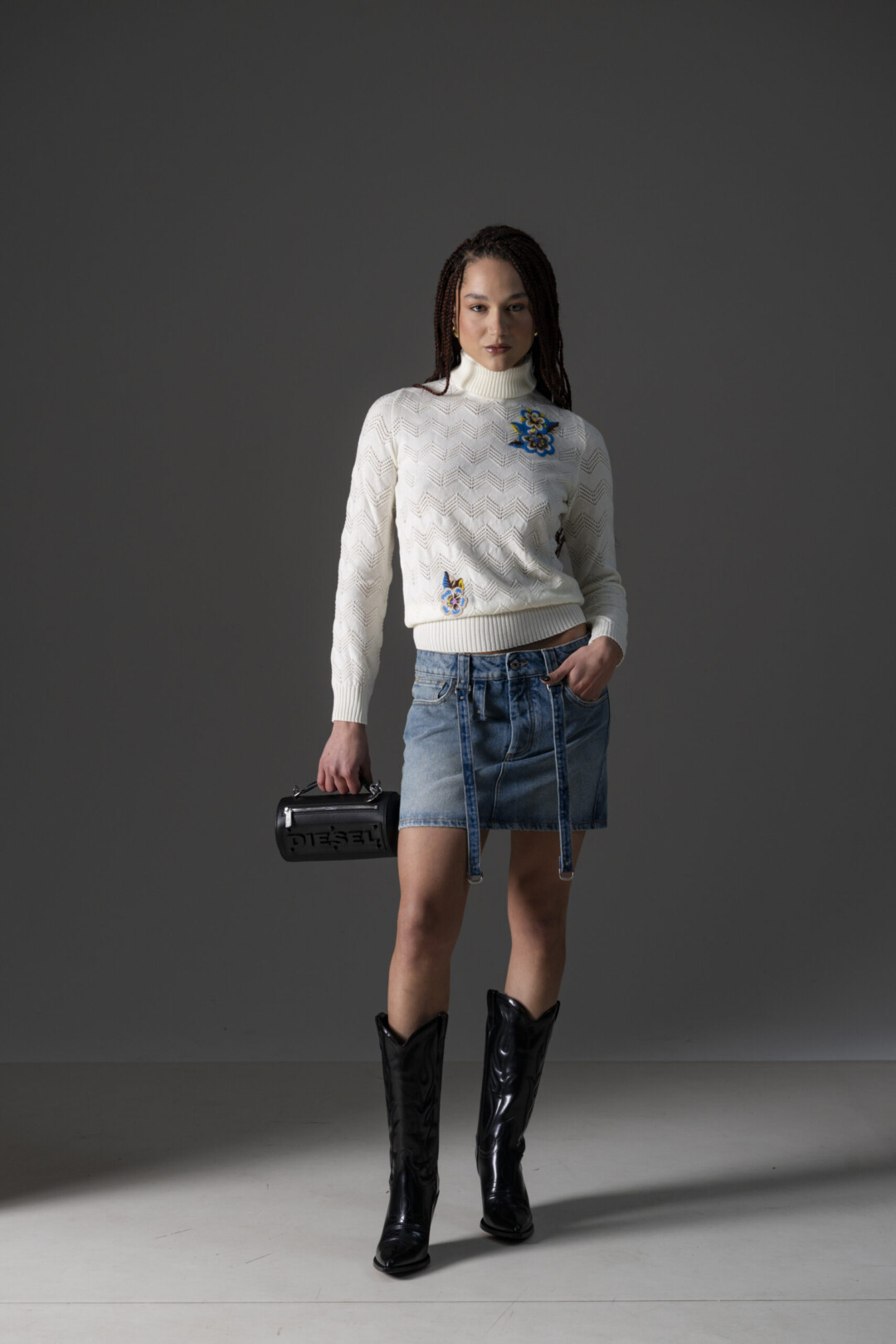 Off White Minigonna in Denim