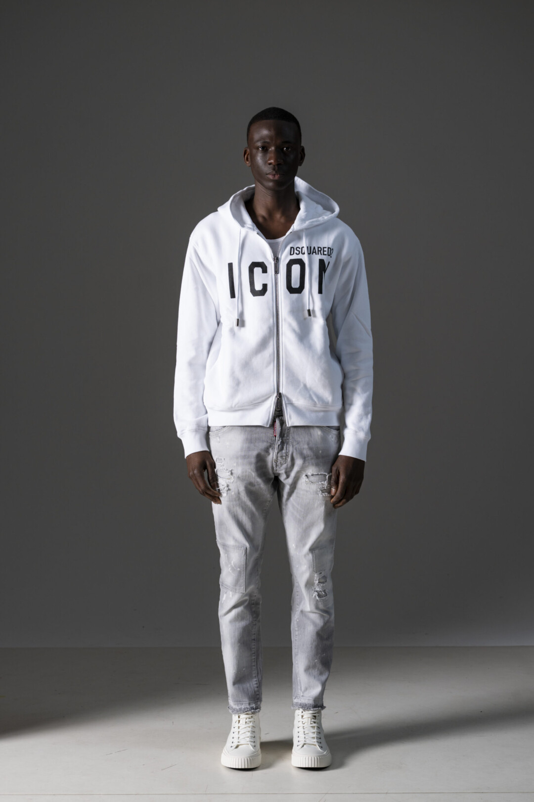 Dsquared2 Felpa con zip ICON