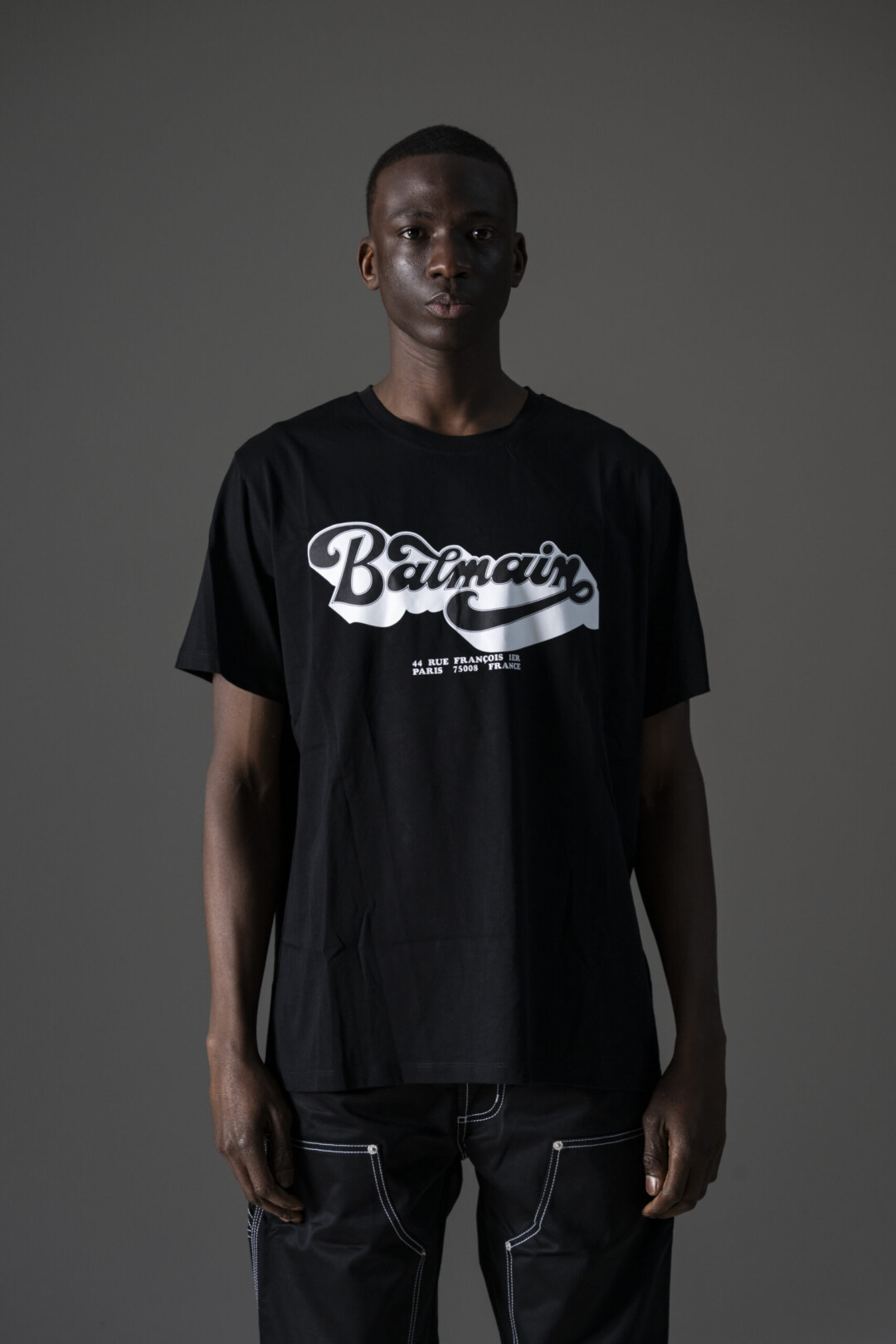 Balmain Paris T Shirt Con Stampa Anni 70