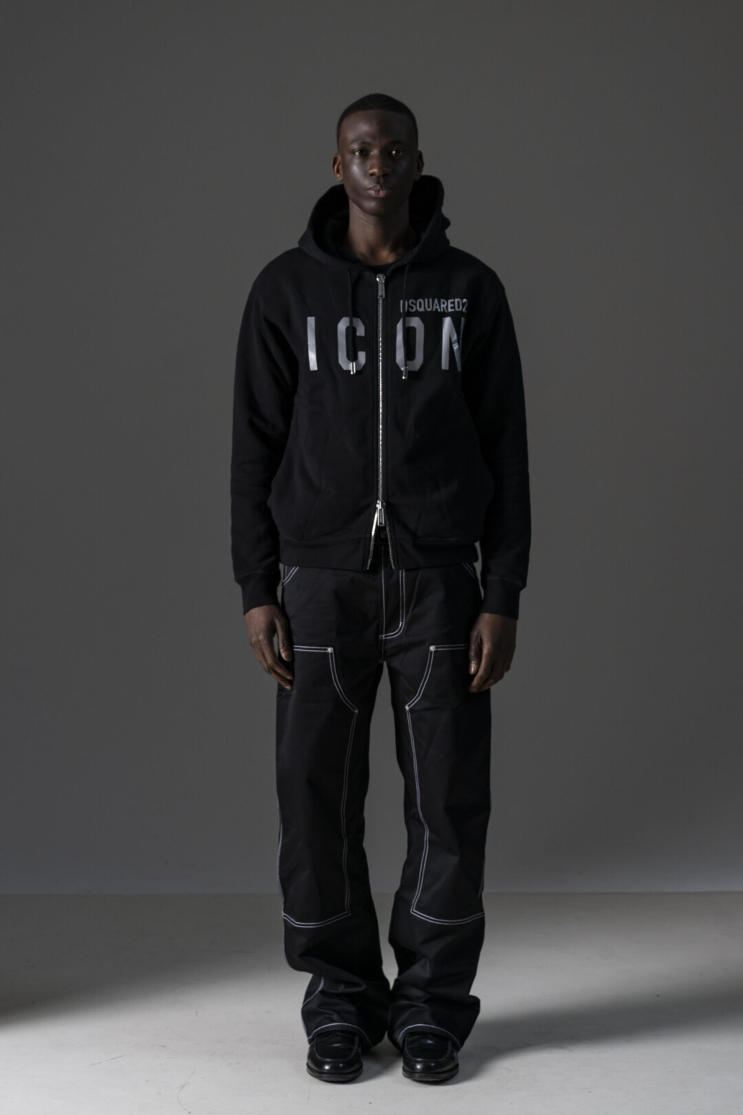 Dsquared2 Felpa Zip con Logo ICON Reflective