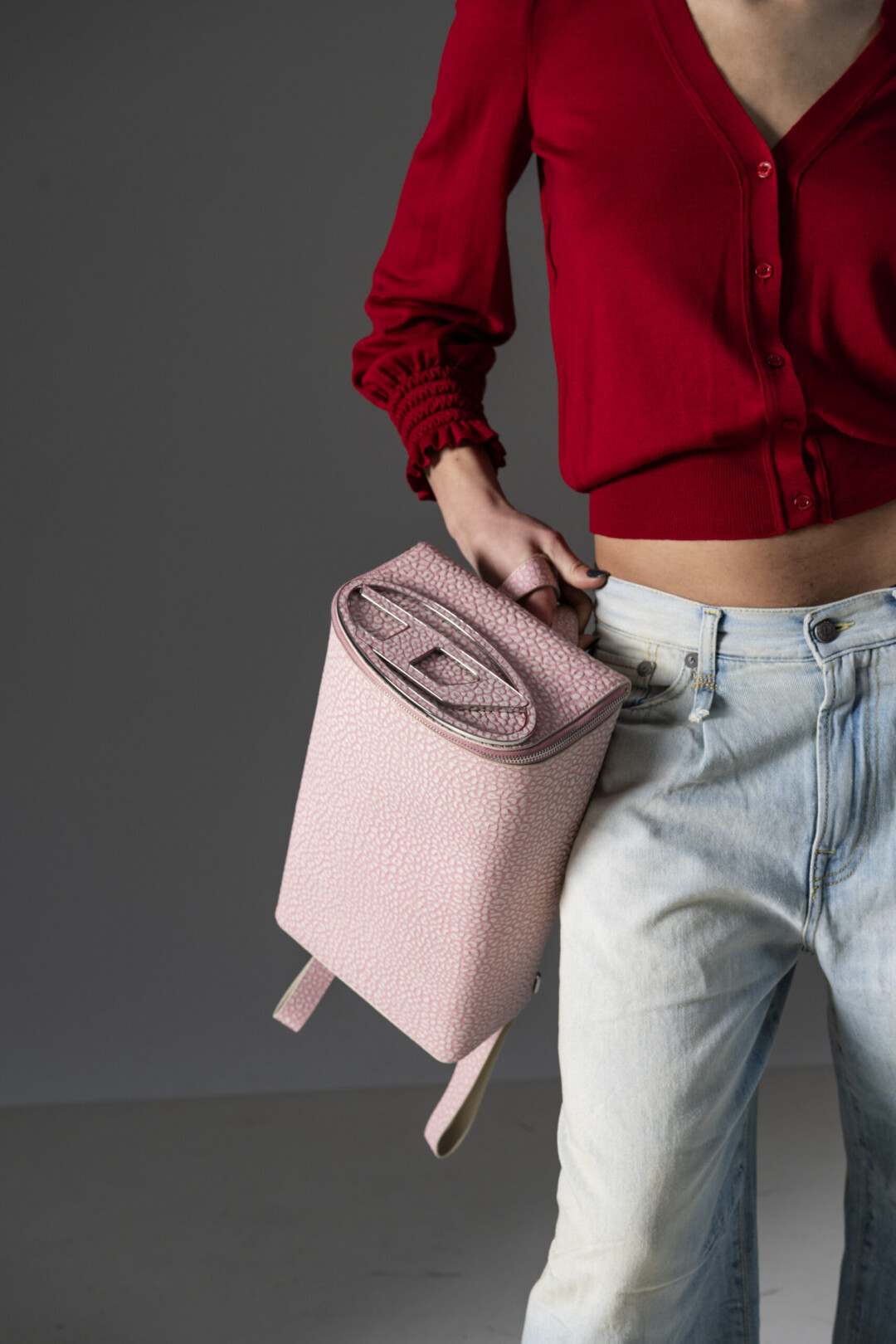 Diesel Zaino in Pelle Goffrata con logo