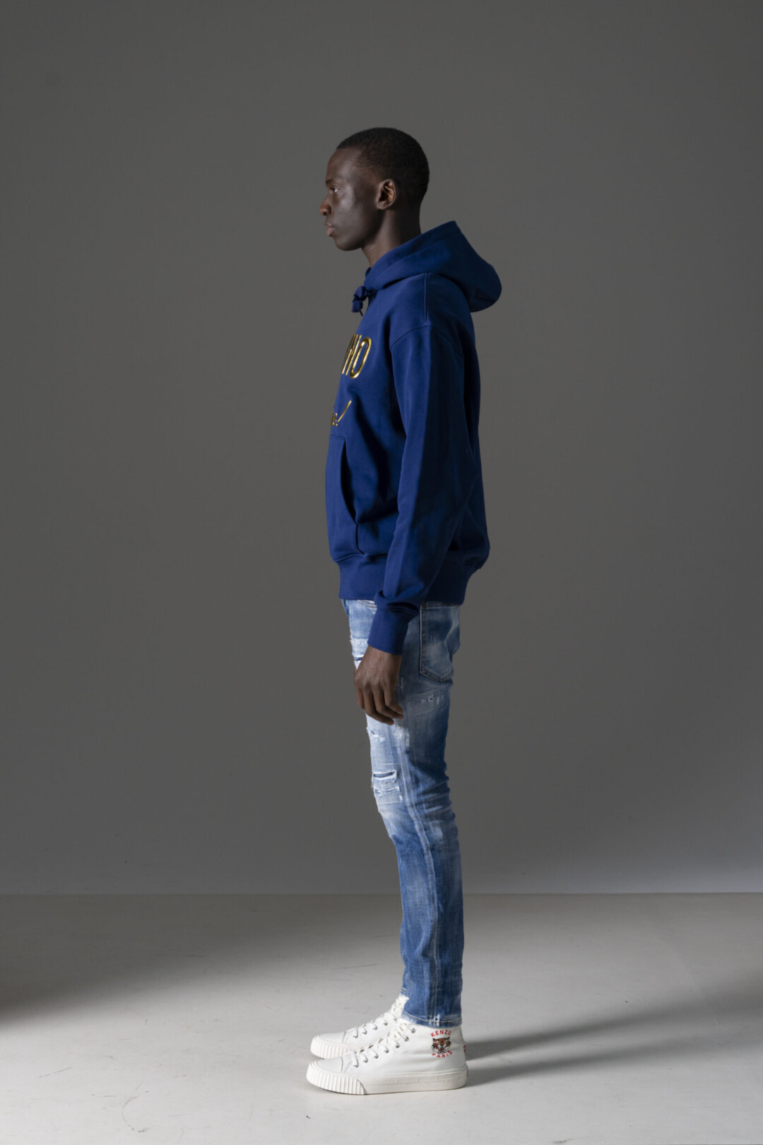 Moschino Felpa con Logo effetto metallizzato