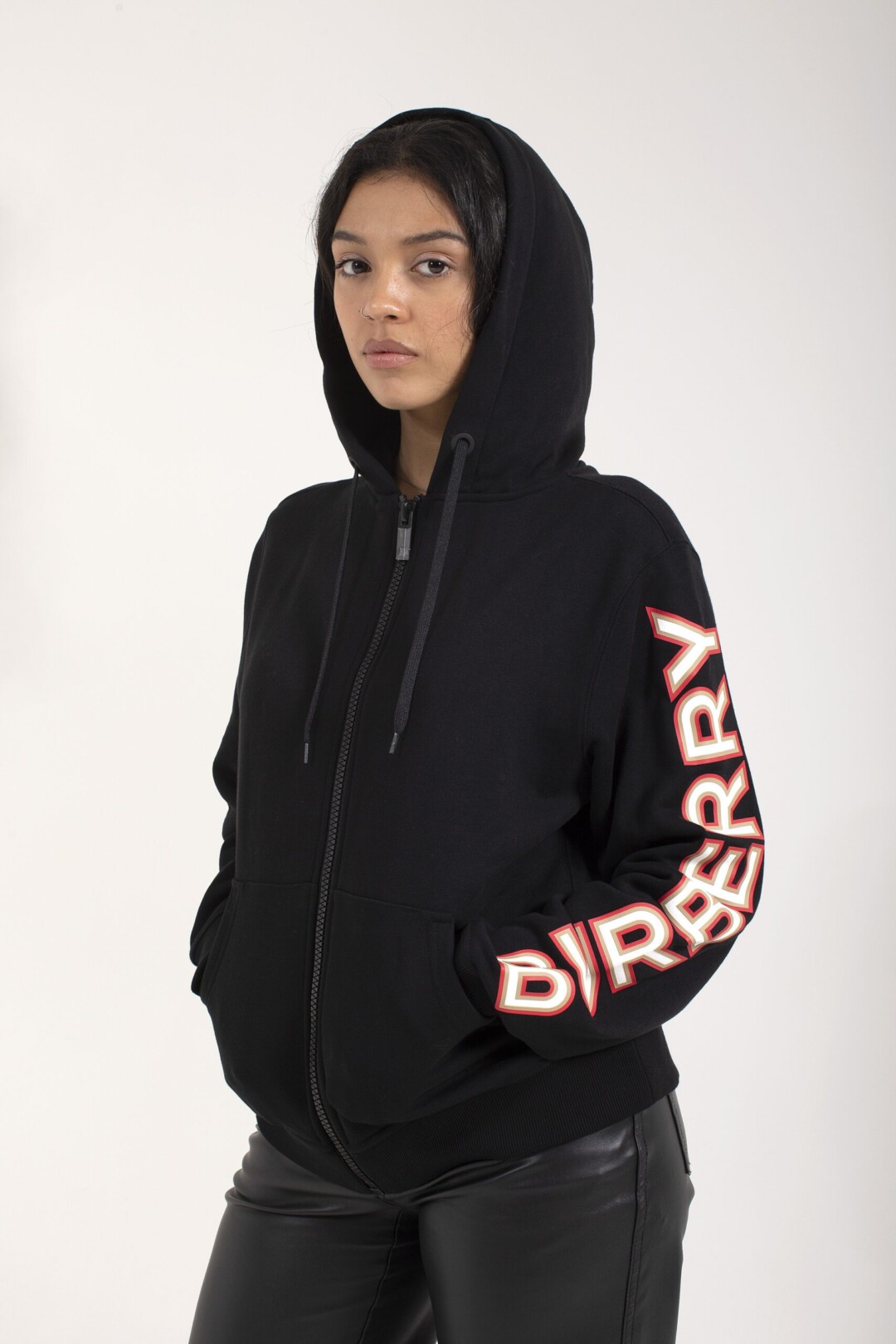 Burberry Felpa Con Cappuccio Con Stampa