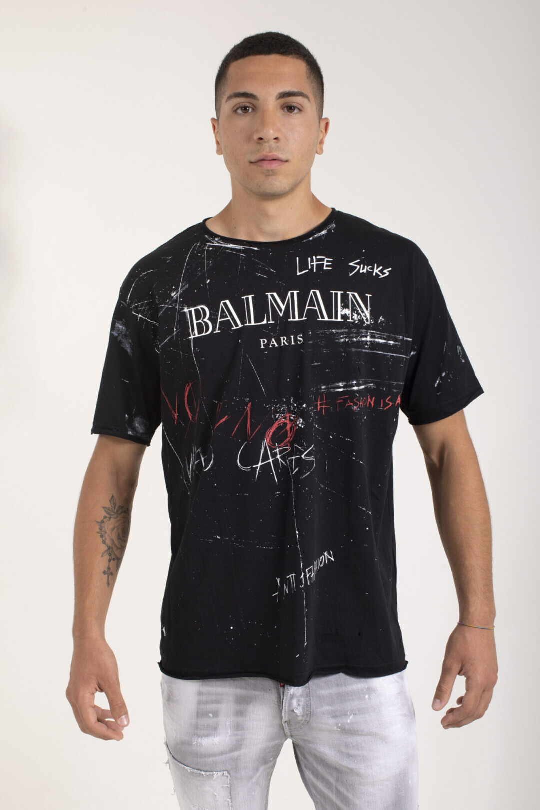 Balmain Paris T Shirt Limited Edition In Jersey
