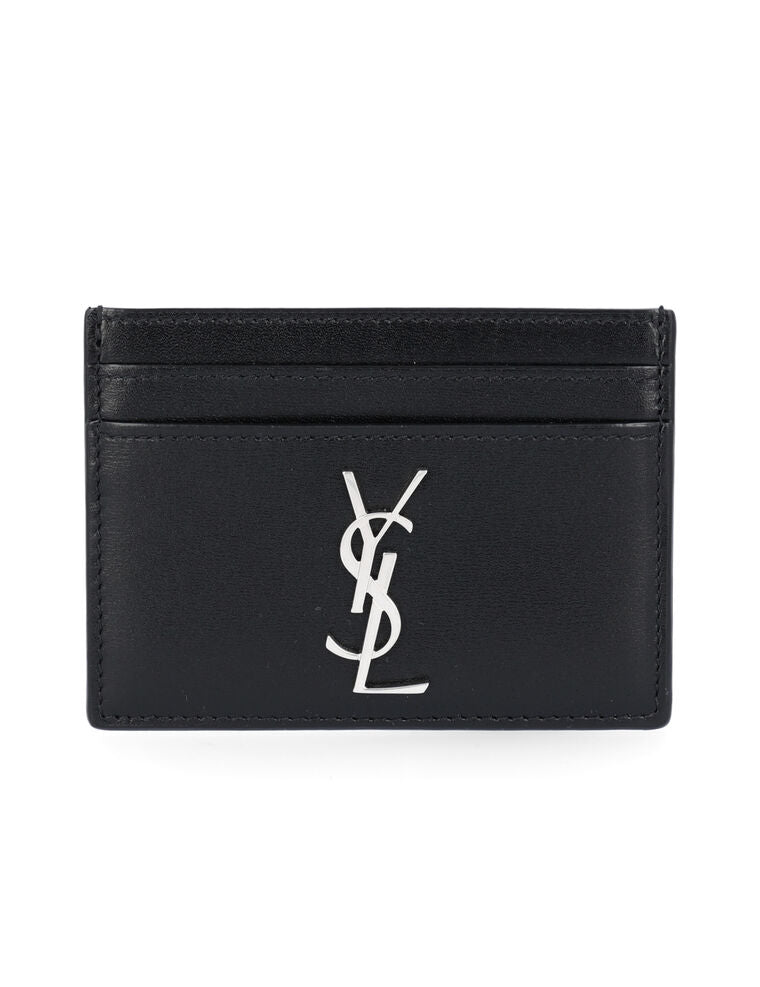 Saint Laurent Portacarte Monogram In Pelle