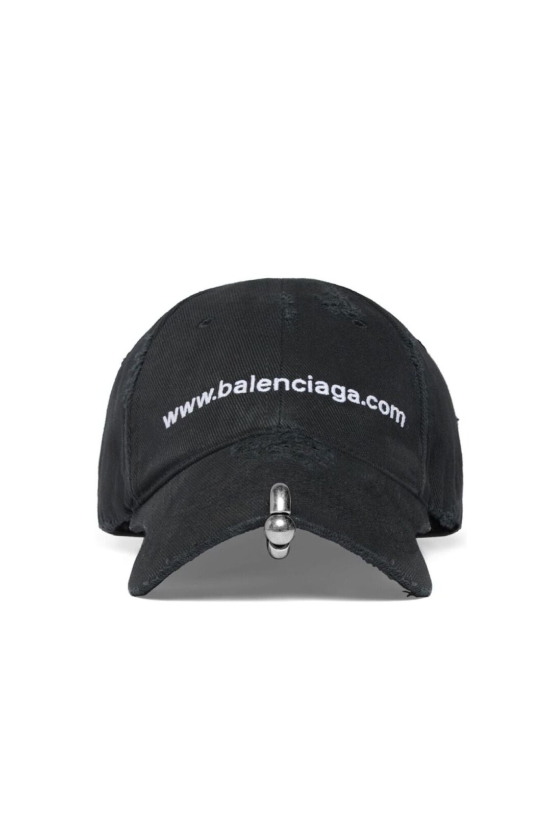 Balenciaga Cappello Con Piercing Nero Delavè