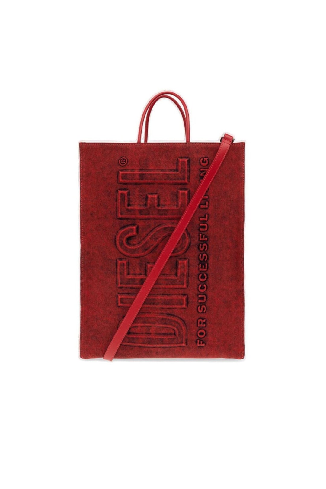 Diesel Borsa Tote in Denim e Pelle