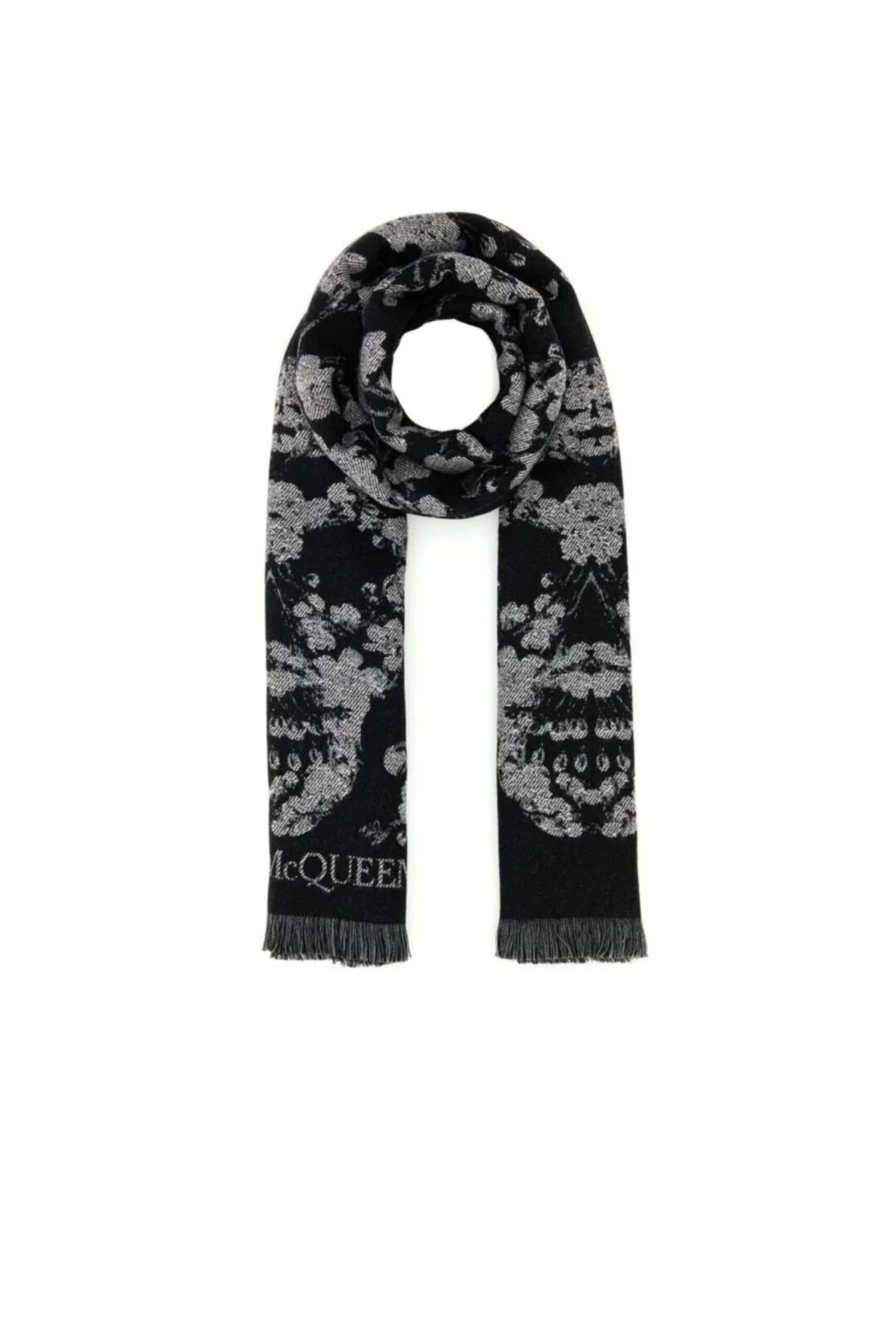 Alexander Mcqueen Sciarpa in Lana Ricamata