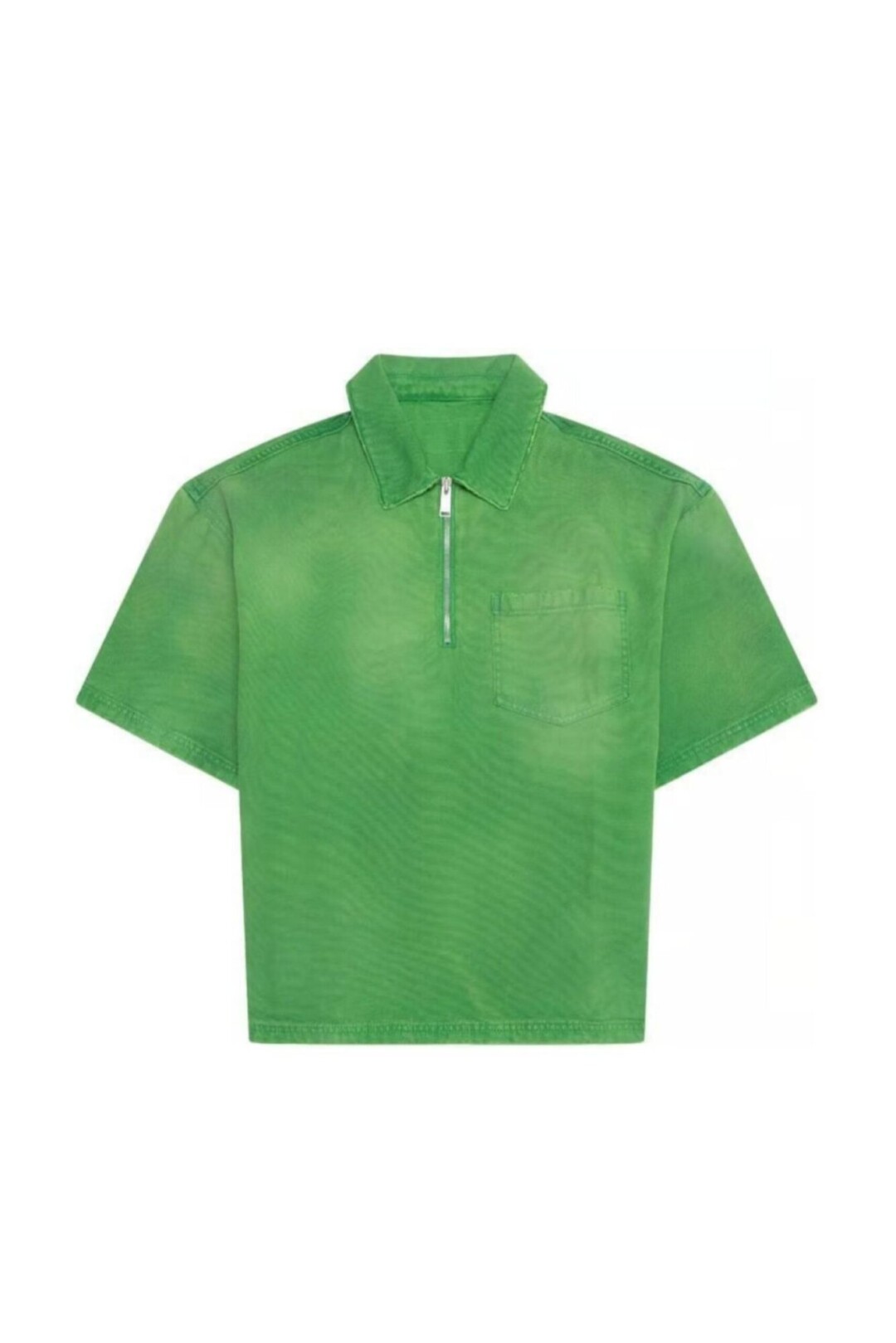 Heron Preston Camicia distress Canvas Zip SS