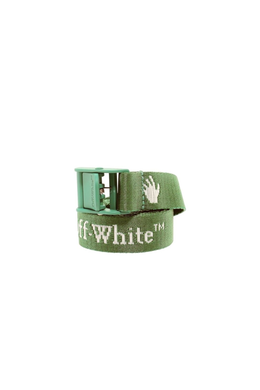 Off White Cintura Verde Con Ricamo