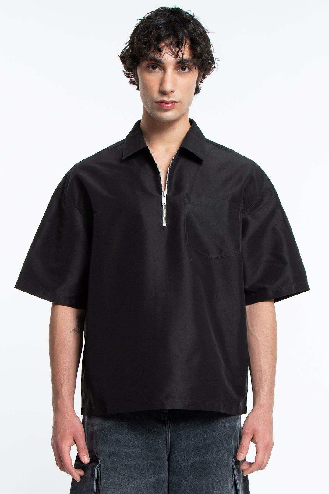 Heron Preston Shirt Ex Ray Nylon Zip SS