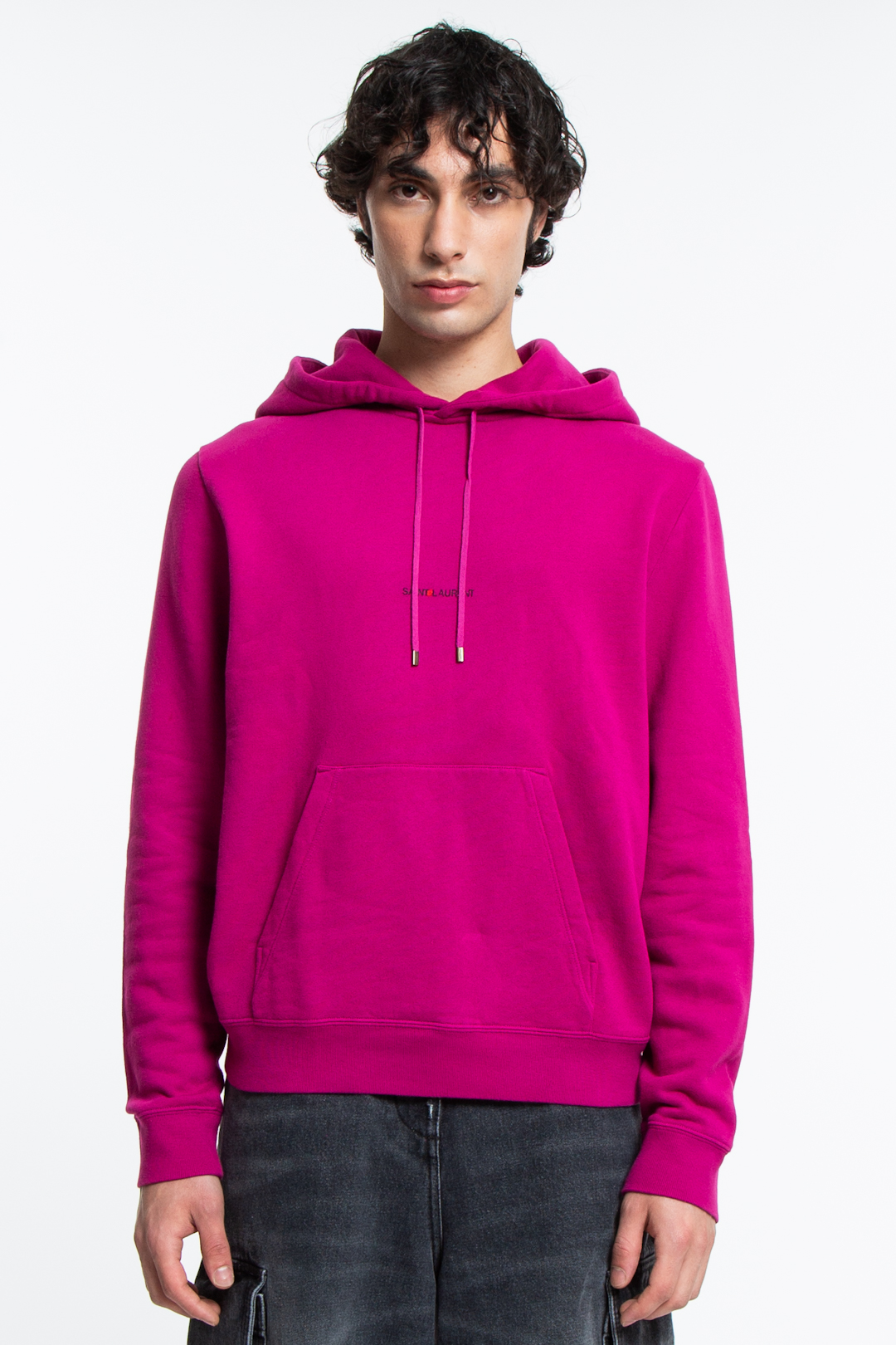 Saint Laurent Felpa Oversize Con Mini Logo