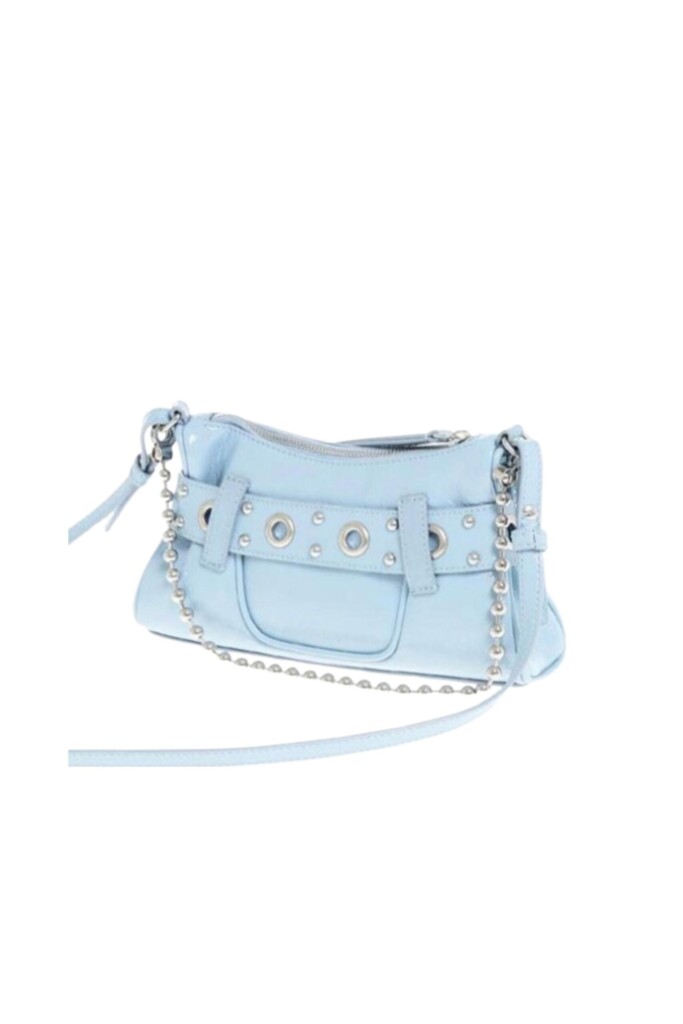 Dsquared2 Borsa Gotica a tracolla con Logo azzurra retro