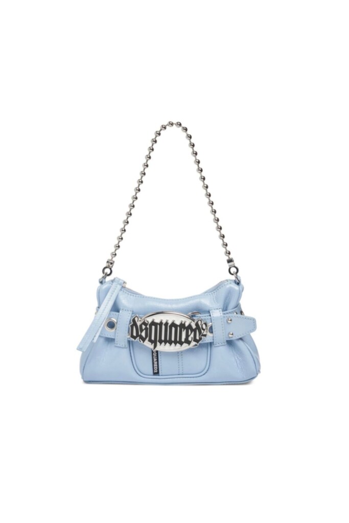 Dsquared2 Borsa Gotica Azzurra a tracolla con Logo