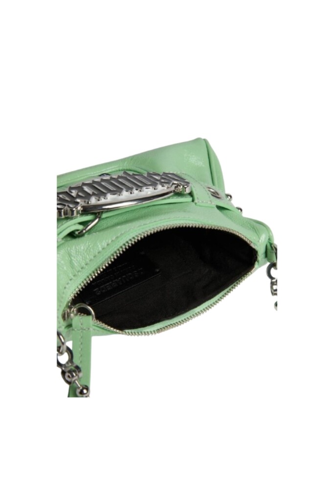 Dsquared2 Borsa Gotica a tracolla con Logo verde aperta
