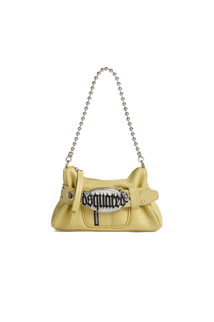 Dsquared2 Borsa Gotica a tracolla con Logo gialla