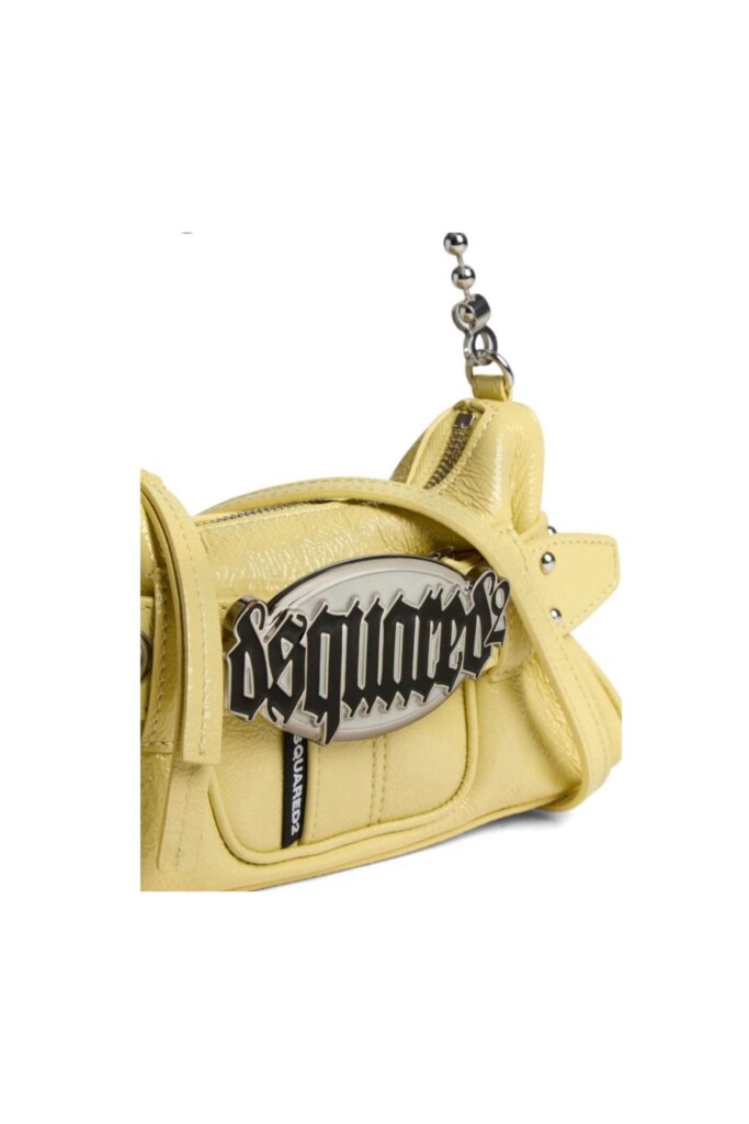 Dsquared2 Borsa Gotica a tracolla con Logo gialla zoom