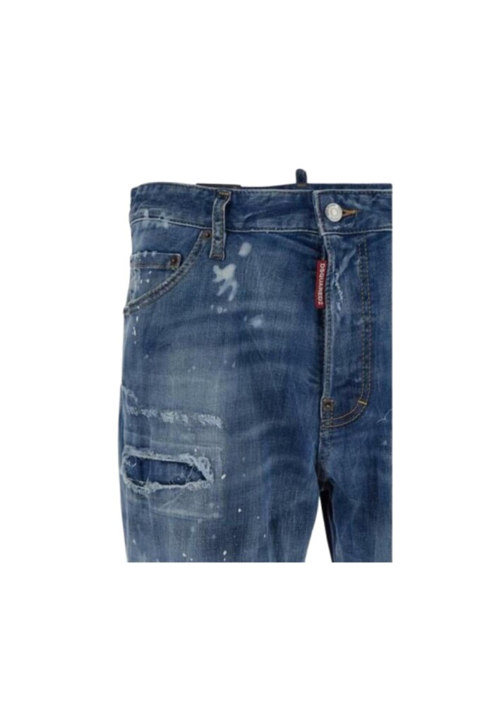 Dsquared2 Jeans Skinny fit elasticizzato Blu Navy zoom logo