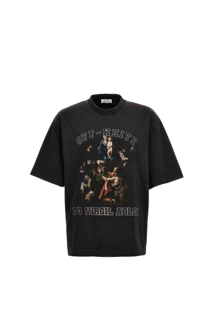 Off White T shirt Mary Skate vista frontale