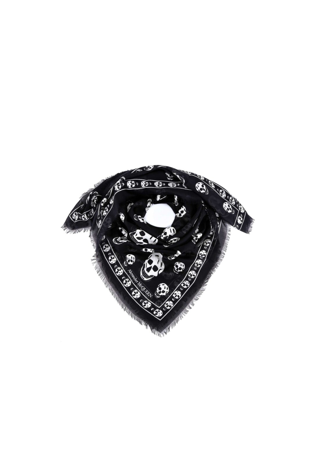 Alexander Mcqueen Foulard con Teschi vista frontale