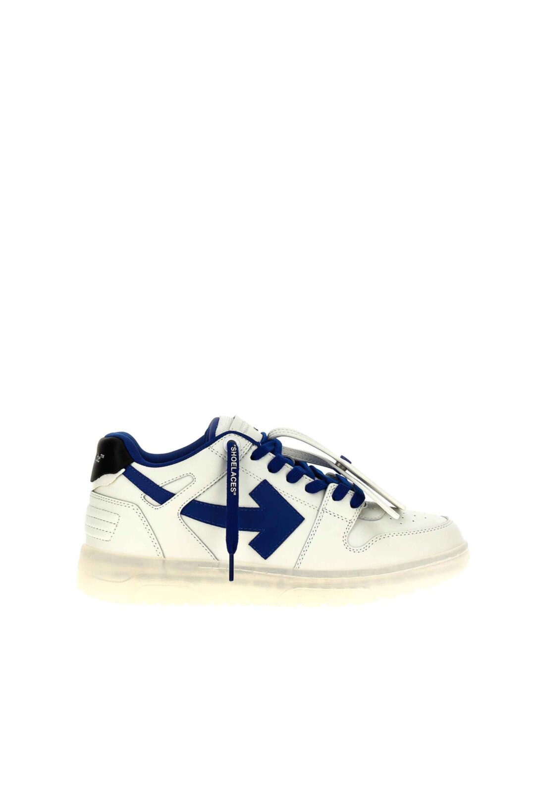 Off White sneakers Out Of Office blue traparent vista laterale