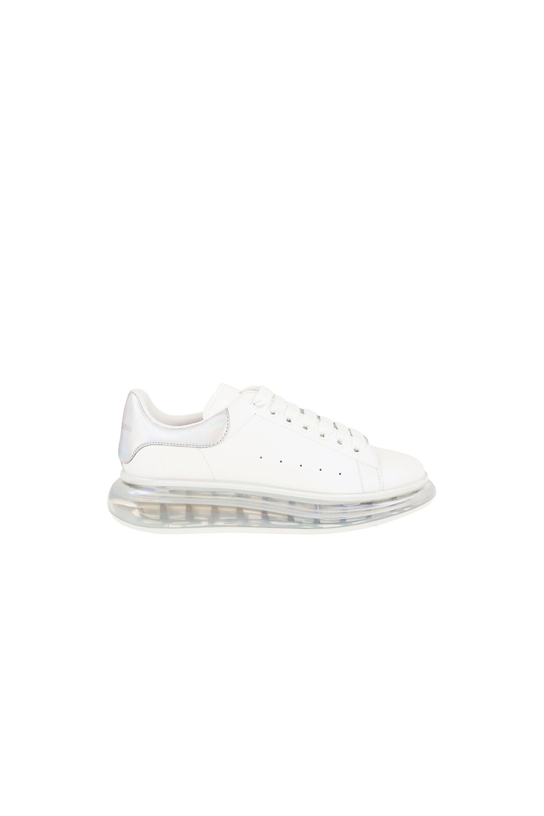 Alexander Mcqueen Sneakers Ovesize in Pelle bianche vista laterale