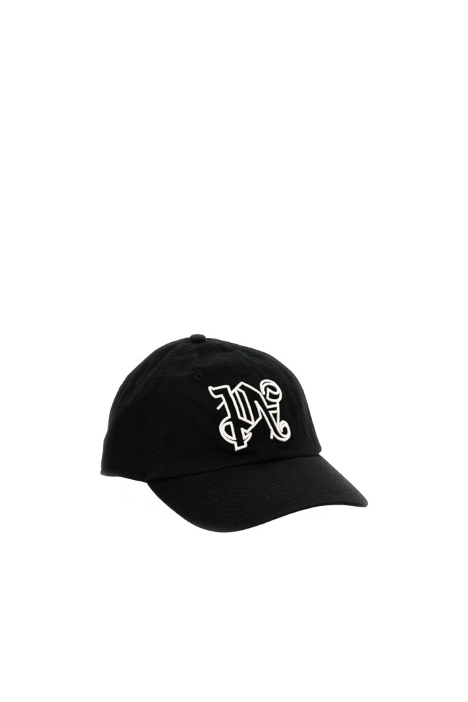 Palm Angels Cappello con Monogramma nero vista frontale