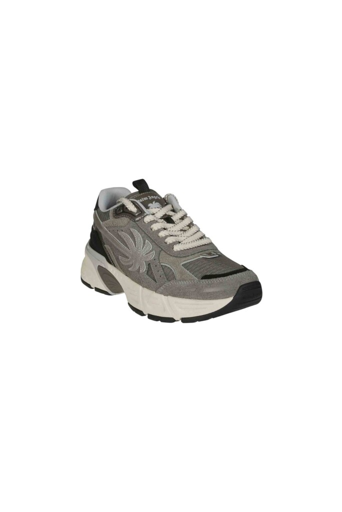 Palm Angels Sneakers PA 4 Runner grigie vista trequarti