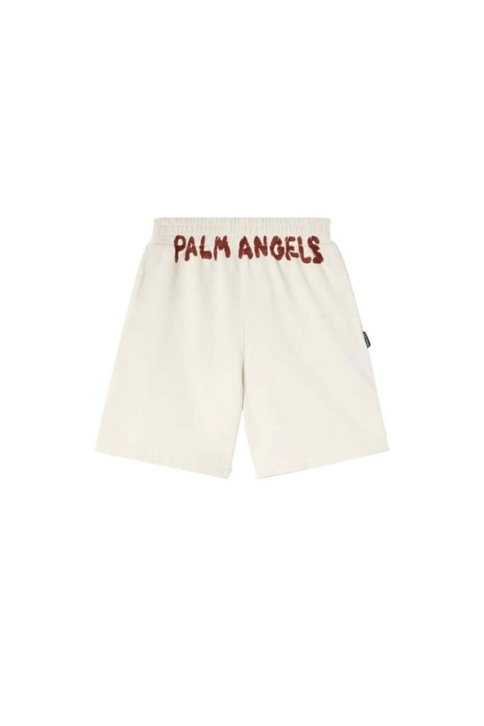Palm Angels Shorts con Stampa Logo vista frontale