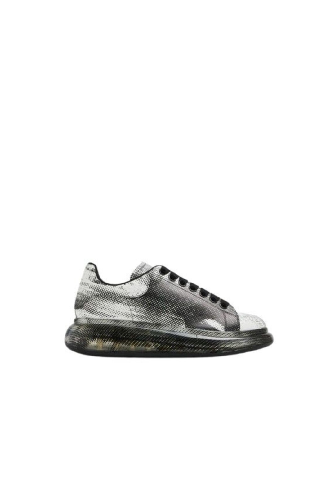 Alexander Mcqueen Sneakers Ovesize in Pelle grigio vista laterale