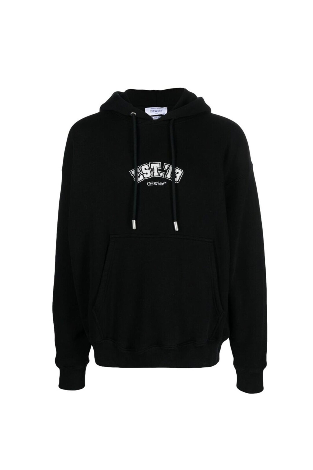 Off White Felpa Logic con Ricamo vista frontale