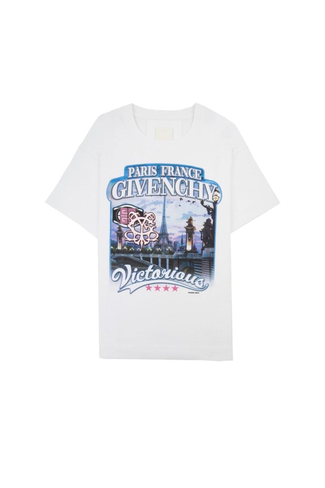 Givenchy T shirt con Logo World Tour vista frontale