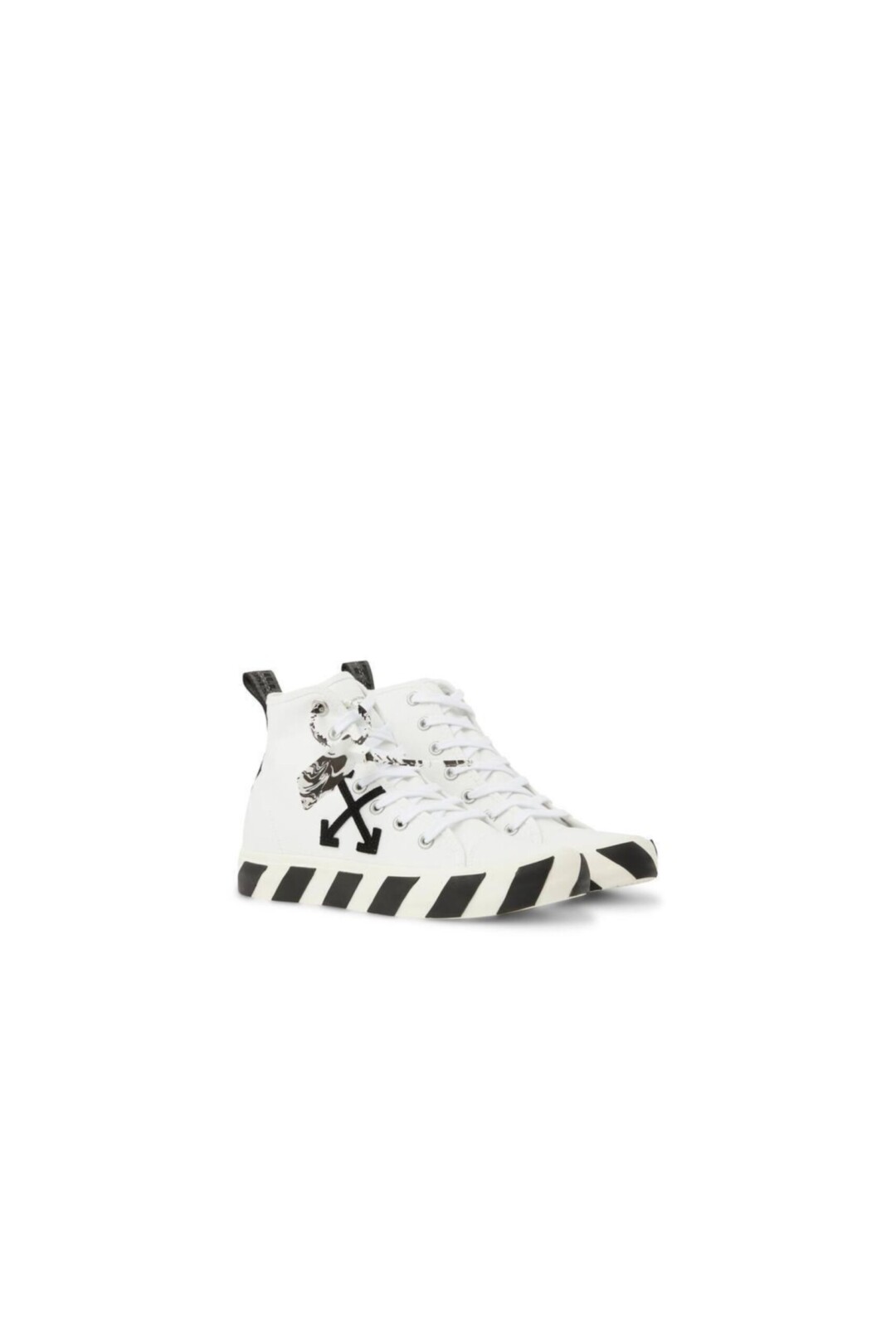 Off White Sneakers Mid Vulcanized vista trequarti