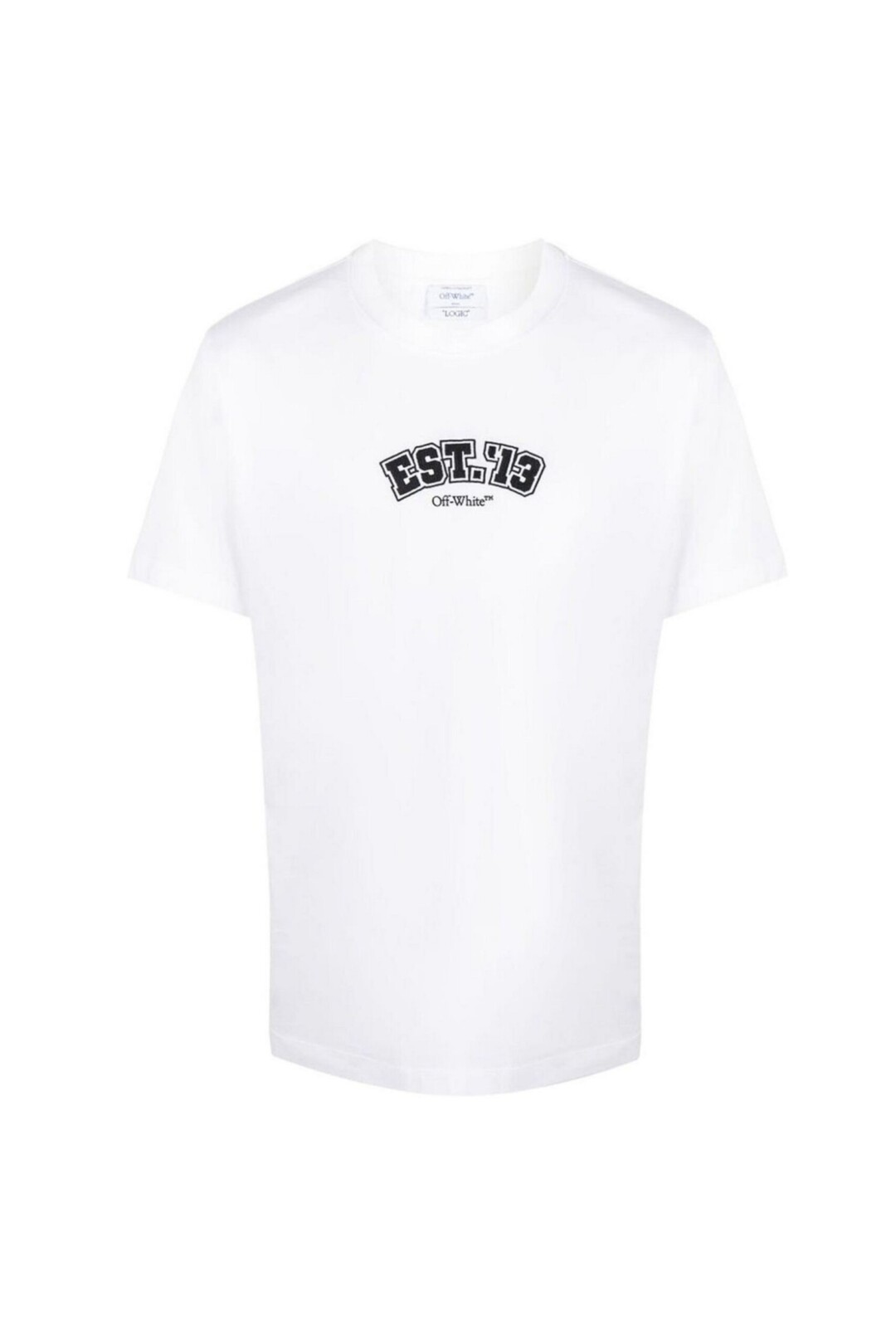 Off White T shirt Logic con logo vista frontale