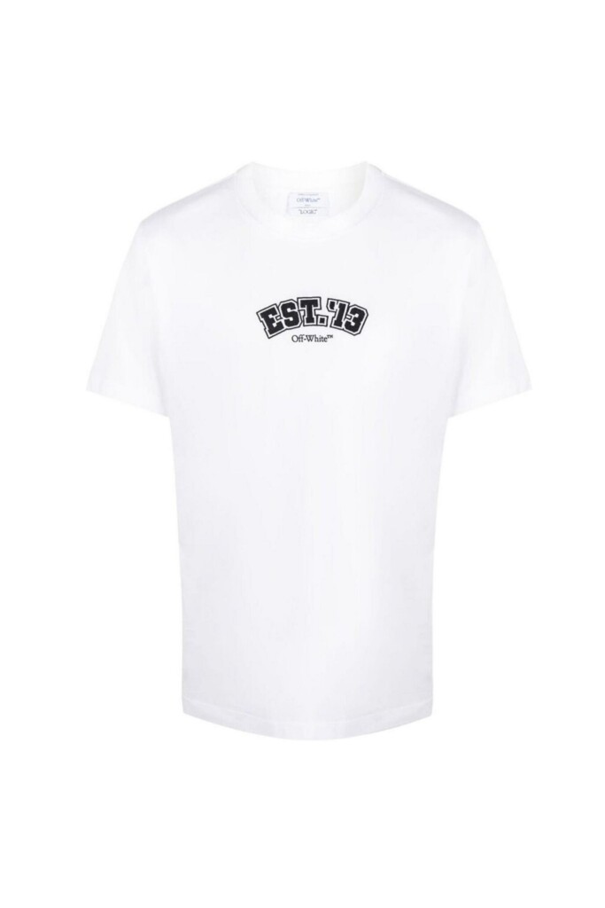 Off White T shirt Logic con logo vista frontale