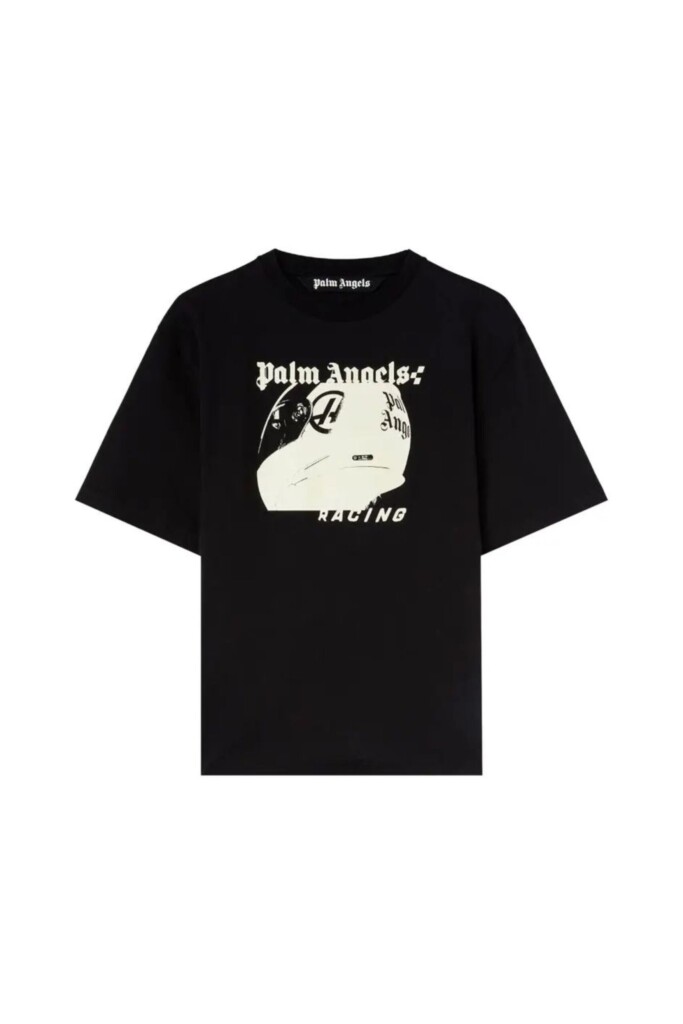 Palm Angels T shirt Helmet Racing vista frontale