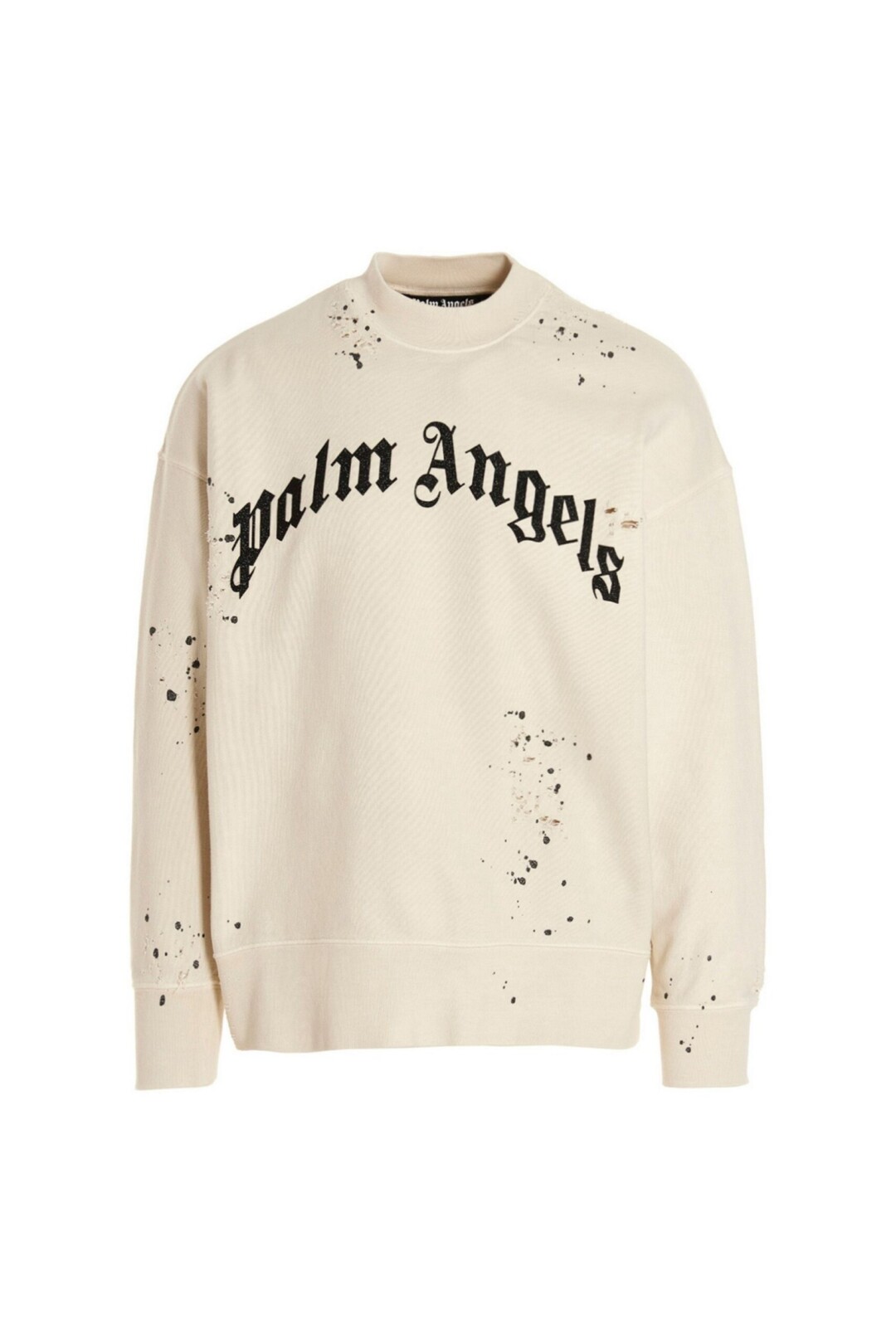 Palm Angels Felpa con Logo Effetto Vissuto vista frontale