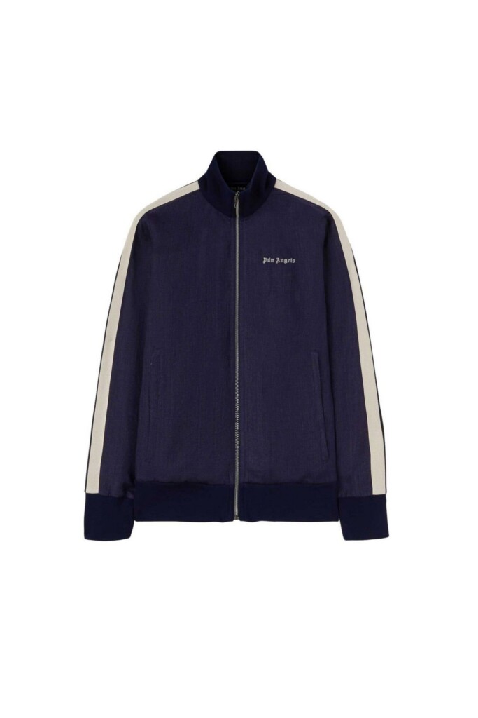 Palm Angels Giacca con Logo blu vista frontale