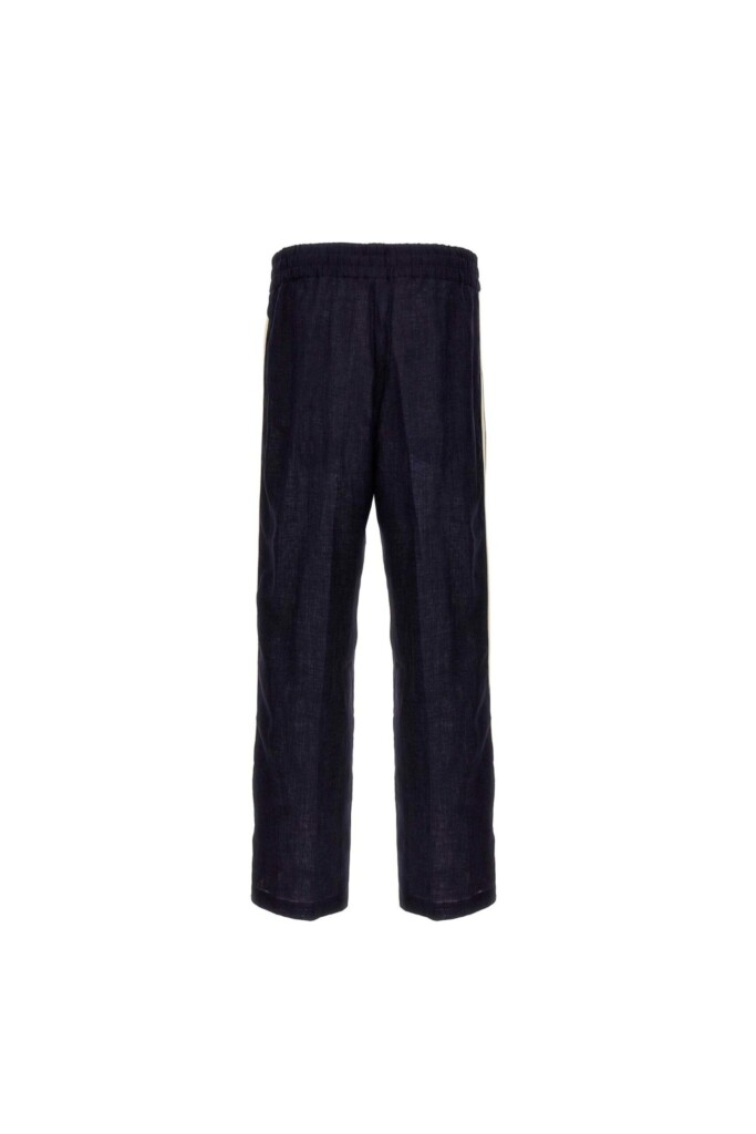 Palm Angels Joggers in Lino con Logo vista retro