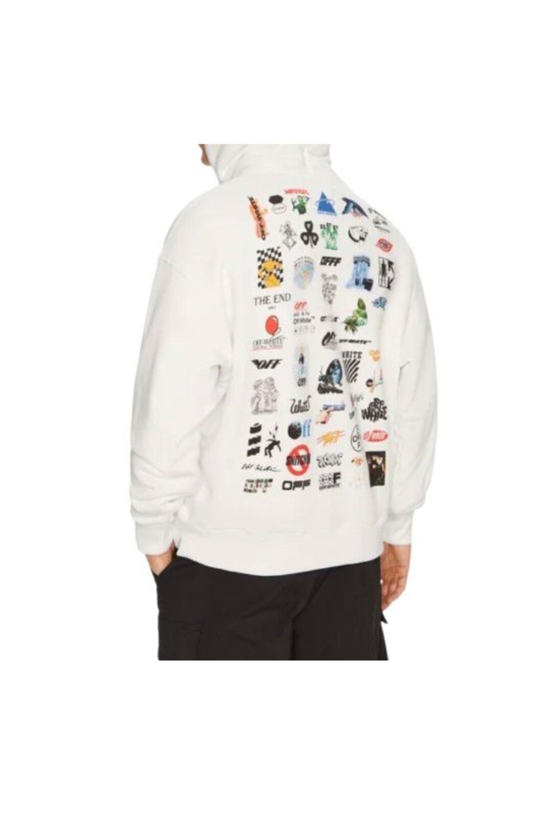 Off White Felpa Logic con Ricamo