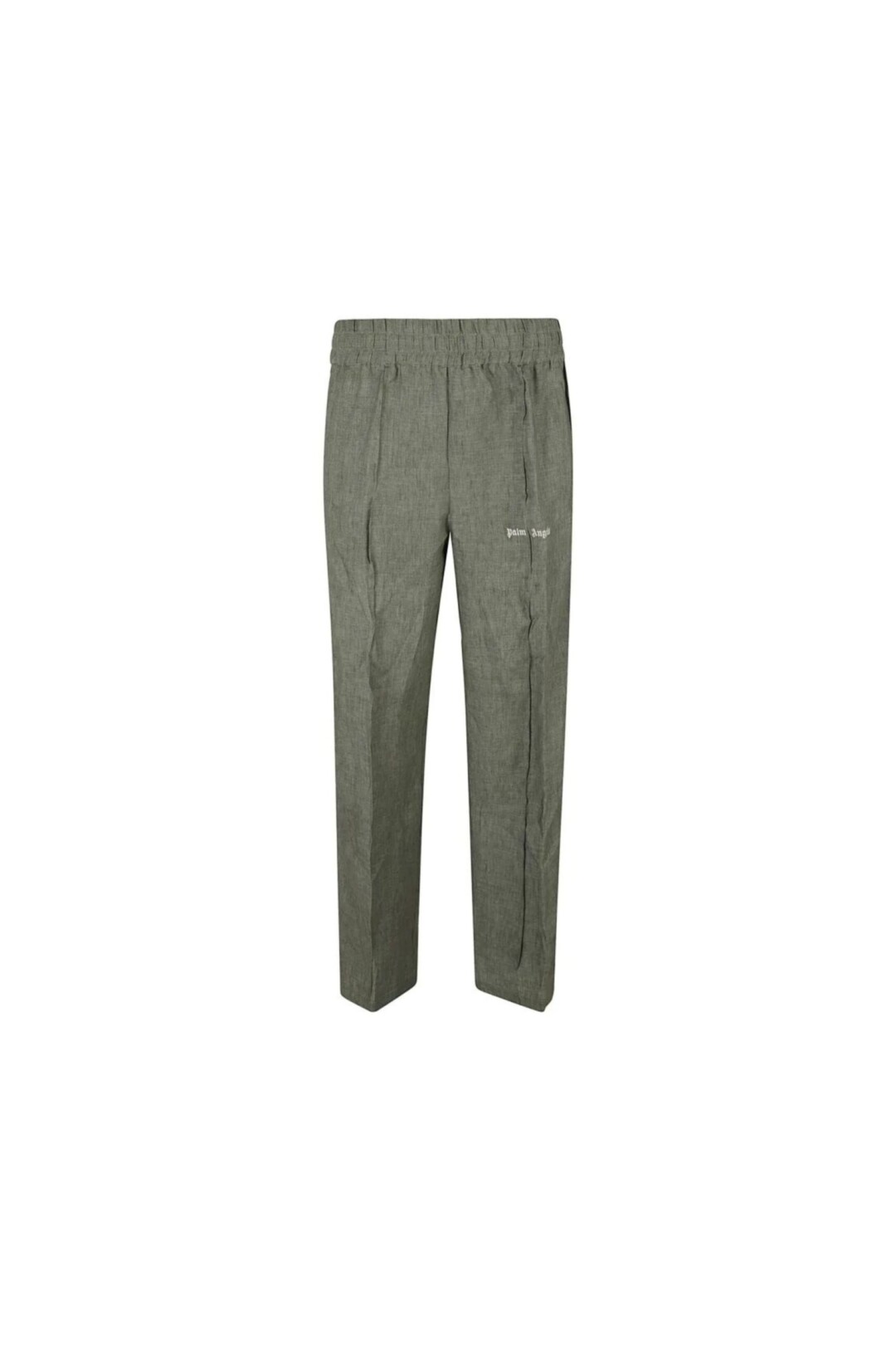 Palm Angels Joggers in Lino con Logo verde vista frontale